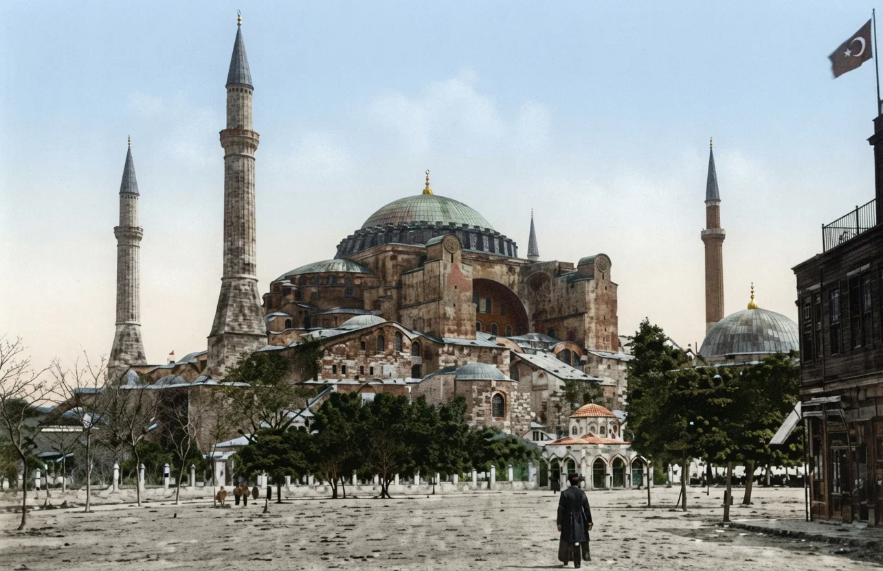 The celebrated cathedral of St. Sophia in Constantinople