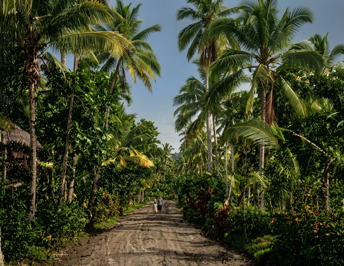 THE ROADWAY TO THE SAMOAN SANITARIUM
