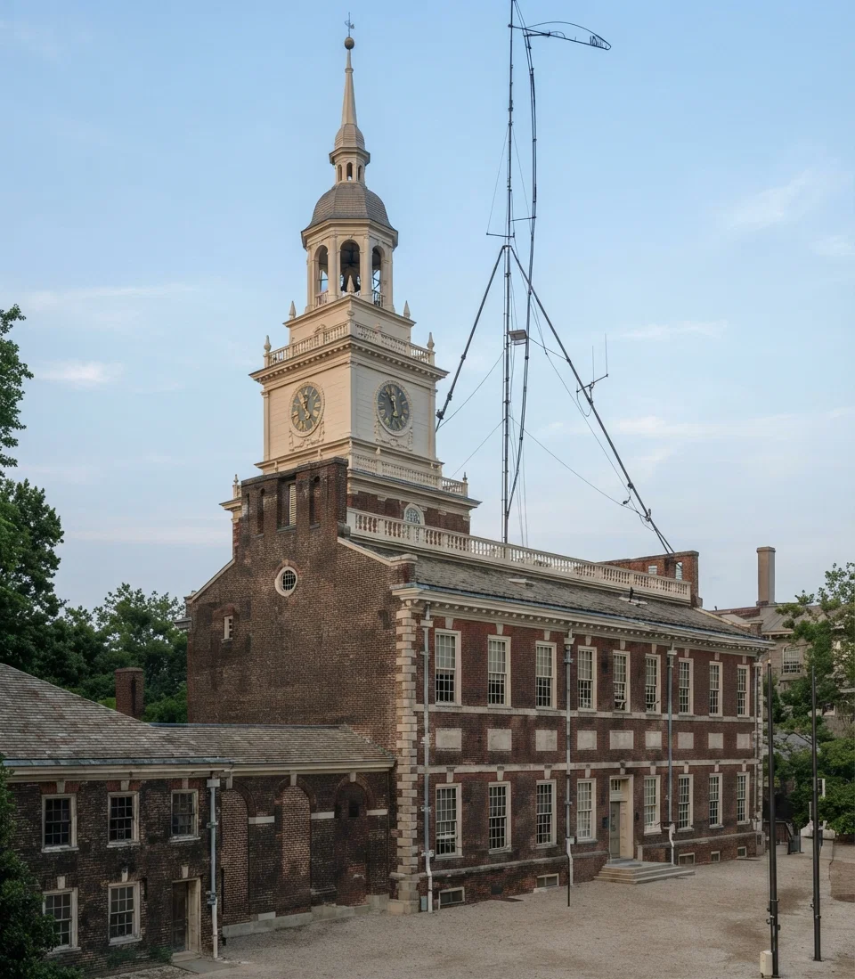 Independence Hall, Philadelphia, where the Declaration of Independence was signed