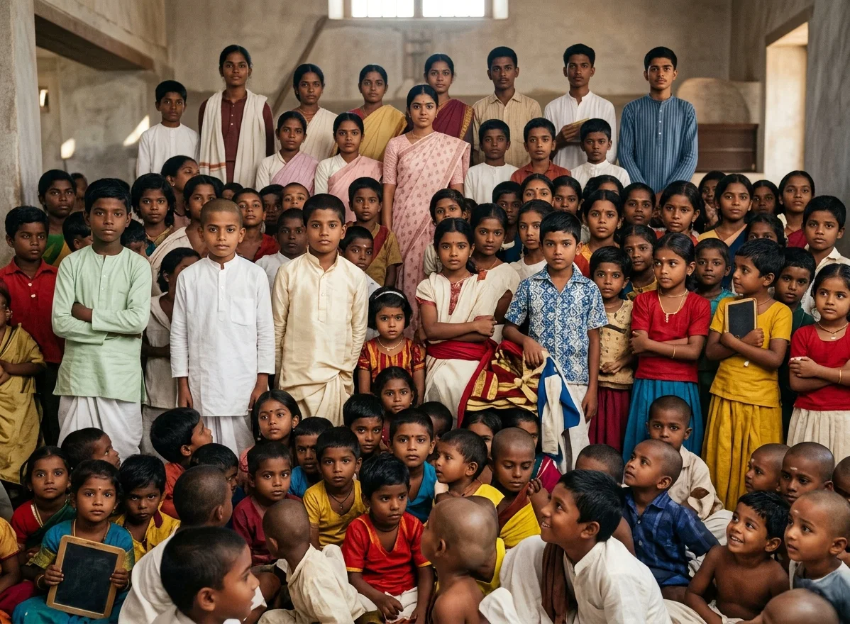 GROUP OF TAMIL CHURCH-SCHOOL CHILDREN
